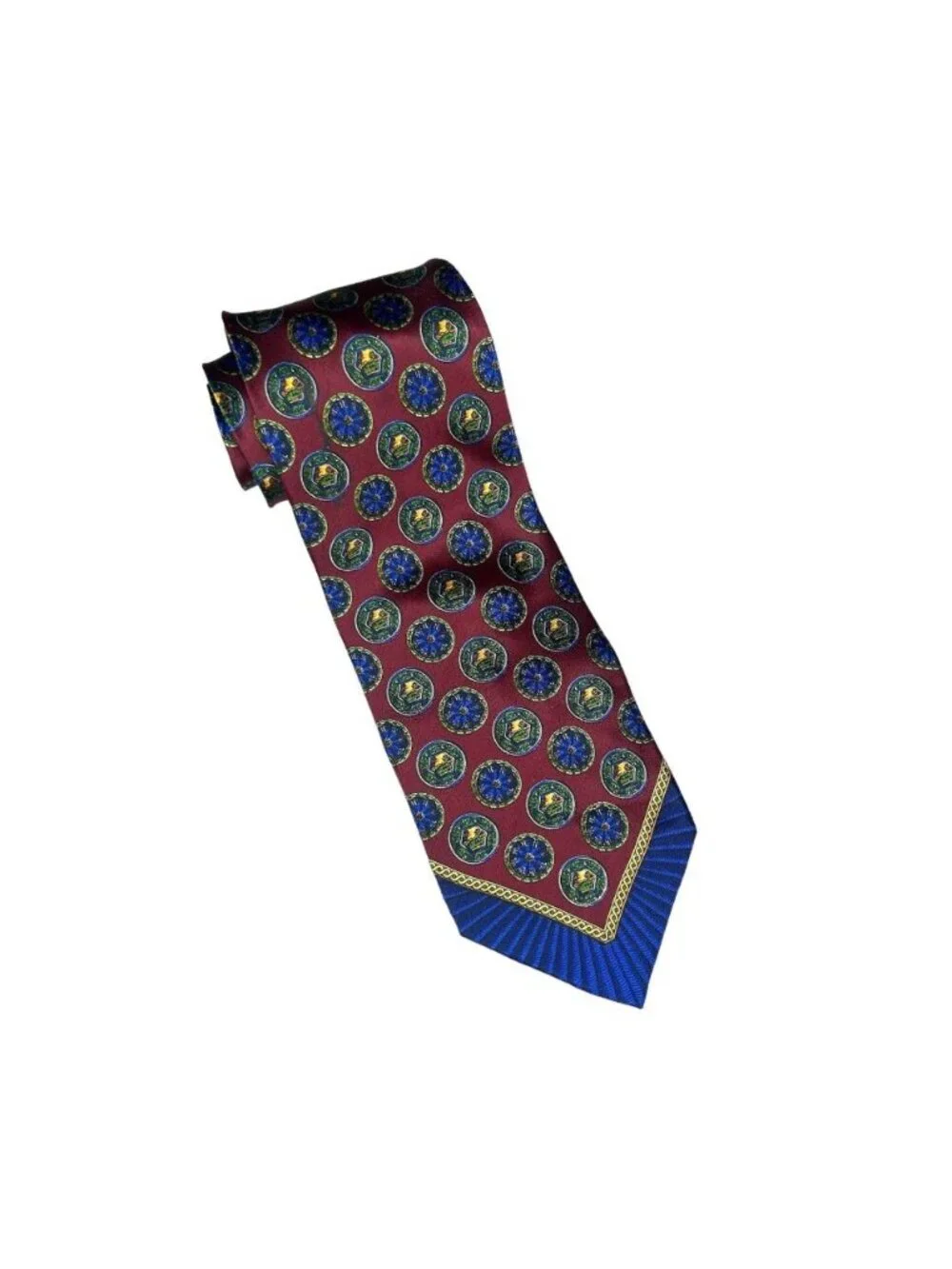 Gianfranco Ferre Italian 100% Silk Classic Medallion Designer Tie